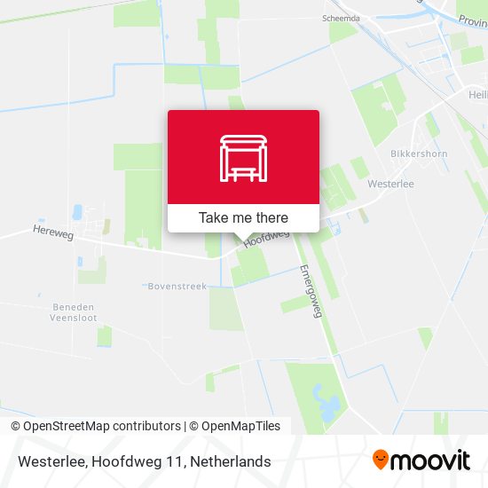 Westerlee, Hoofdweg 11 Karte