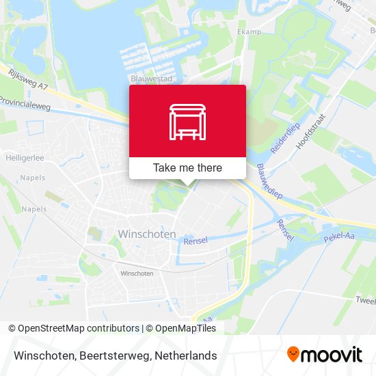 Winschoten, Beertsterweg Karte