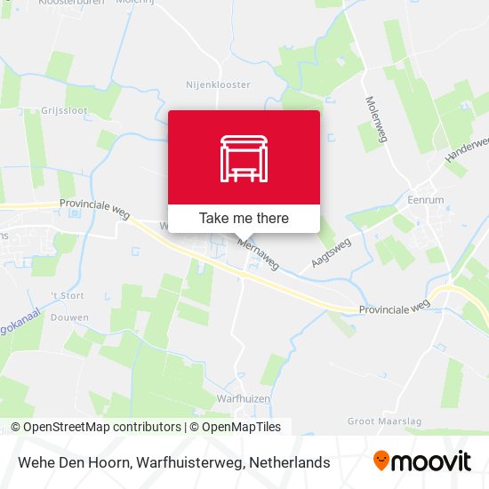 Wehe Den Hoorn, Warfhuisterweg Karte