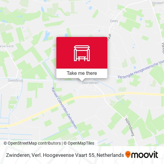 Zwinderen, Verl. Hoogeveense Vaart 55 map