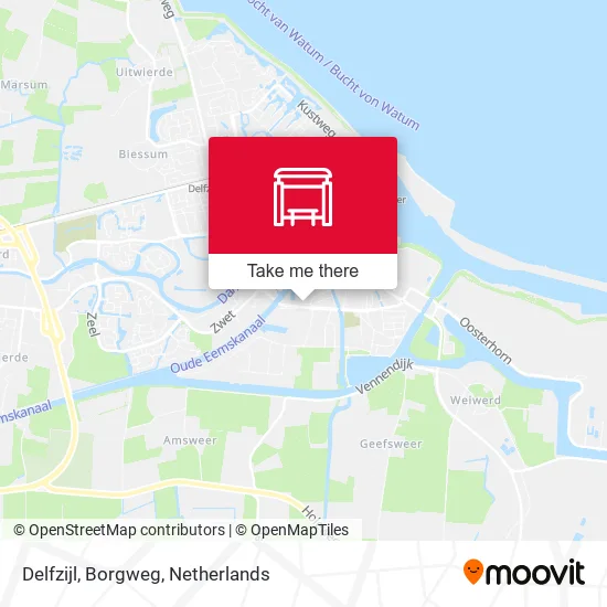 Delfzijl, Borgweg Karte
