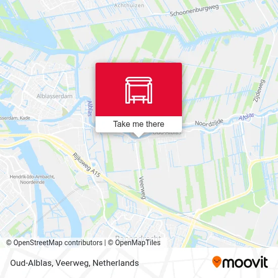 Oud-Alblas, Veerweg map