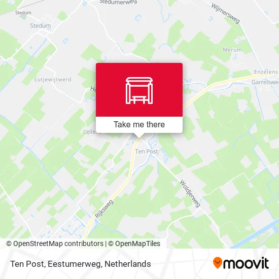 Ten Post, Eestumerweg map