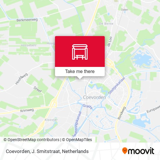 Coevorden, J. Smitstraat map
