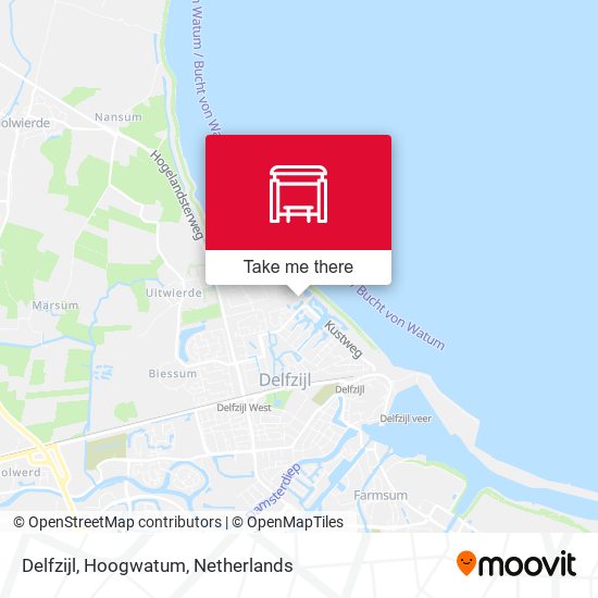 Delfzijl, Hoogwatum map