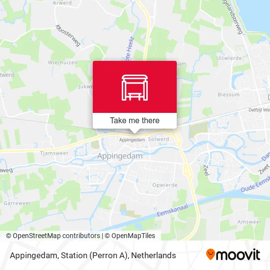 Appingedam, Station (Perron A) map