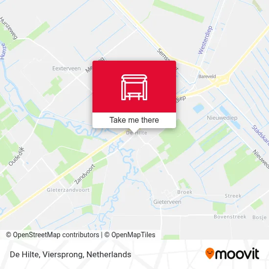 De Hilte, Viersprong map