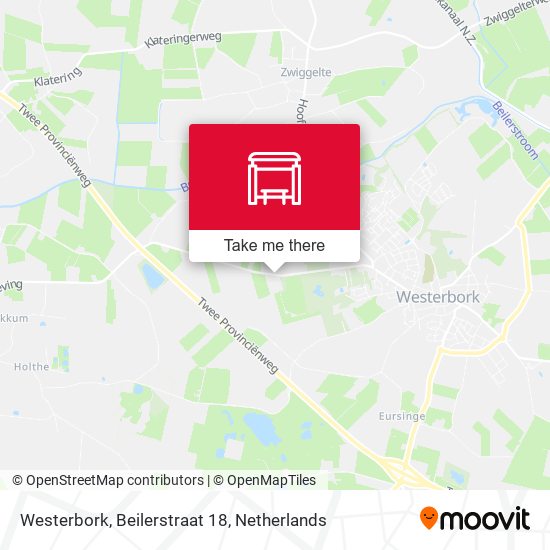 Westerbork, Beilerstraat 18 map