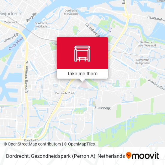 Dordrecht, Gezondheidspark (Perron A) map
