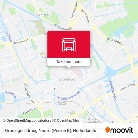 Groningen, Umcg Noord (Perron B) map