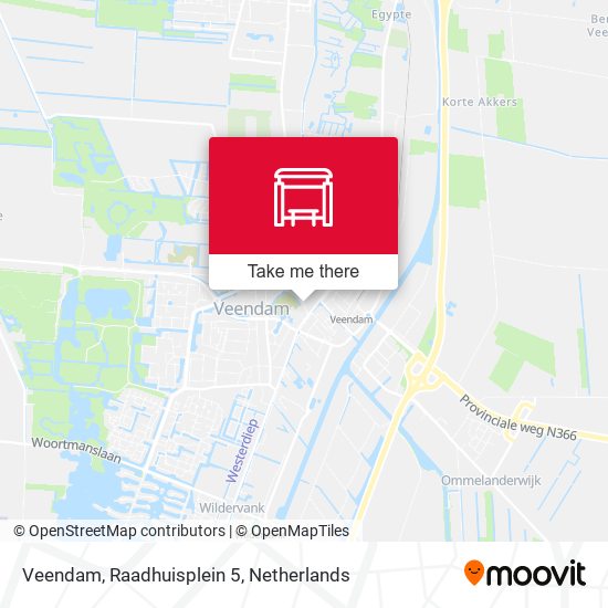 Veendam, Raadhuisplein 5 Karte