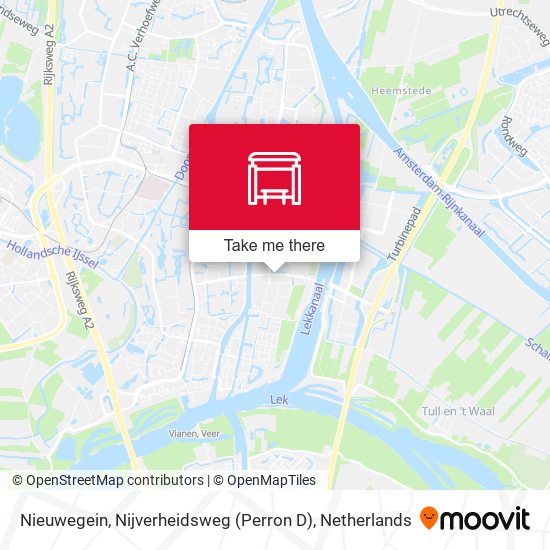 Nieuwegein, Nijverheidsweg (Perron D) map