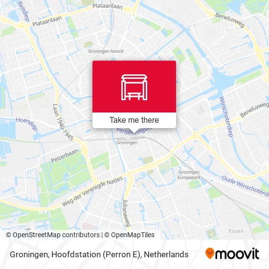 Groningen, Hoofdstation (Perron E) map