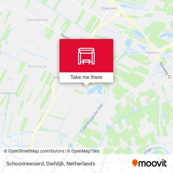 Schoonrewoerd, Diefdijk map