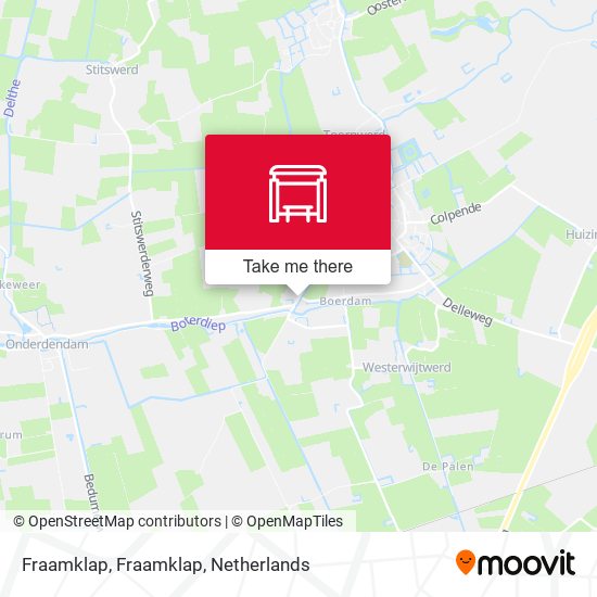 Fraamklap, Fraamklap map