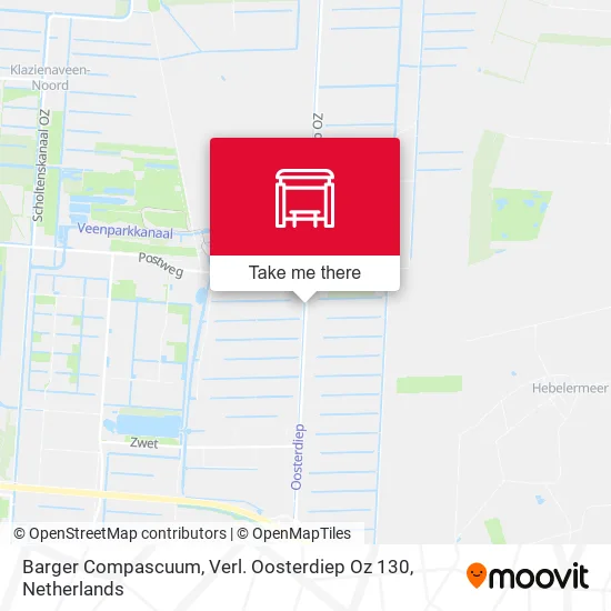 Barger Compascuum, Verl. Oosterdiep Oz 130 map