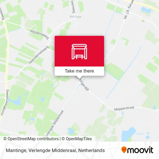Mantinge, Verlengde Middenraai map