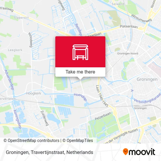 Groningen, Travertijnstraat map