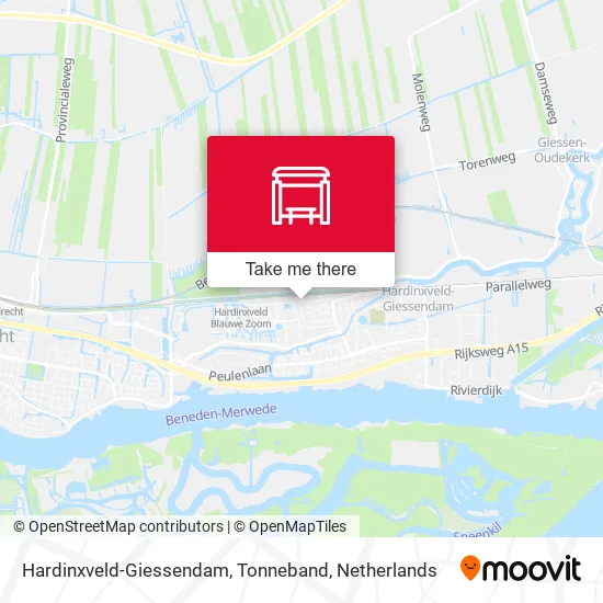 Hardinxveld-Giessendam, Tonneband map