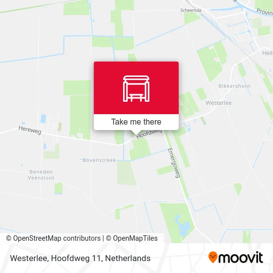 Westerlee, Hoofdweg 11 Karte