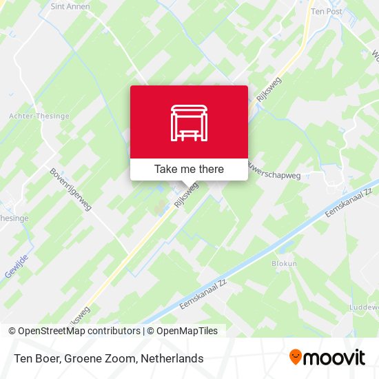 Ten Boer, Groene Zoom map