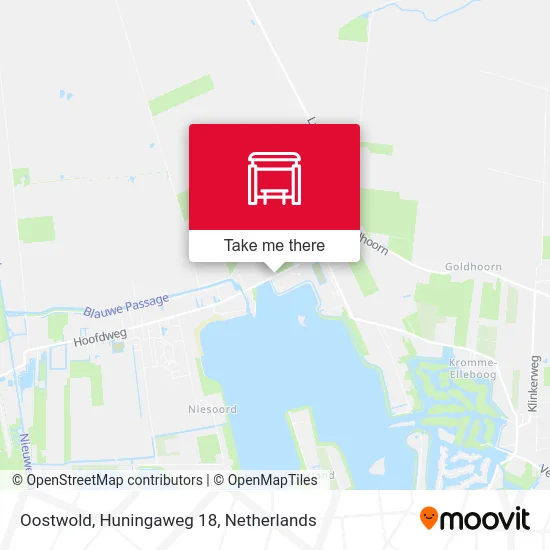 Oostwold, Huningaweg 18 map