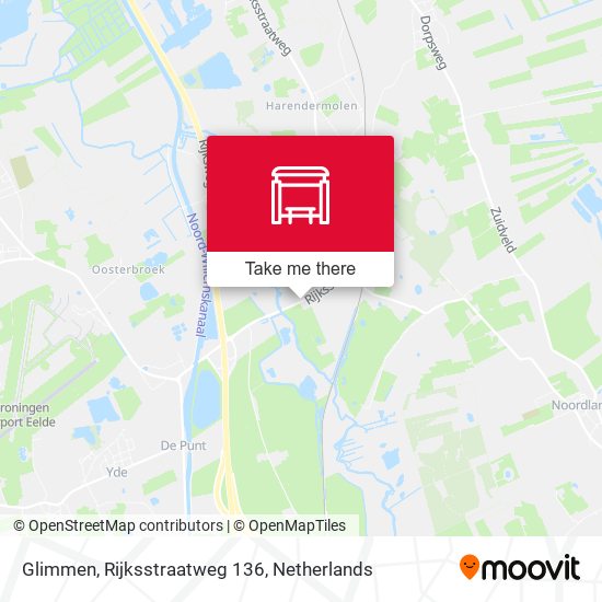 Glimmen, Rijksstraatweg 136 map