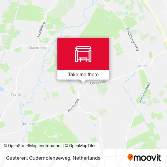 Gasteren, Oudemolenseweg map