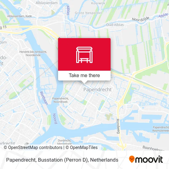 Papendrecht, Busstation (Perron D) map