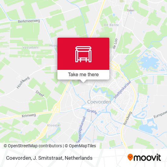 Coevorden, J. Smitstraat map