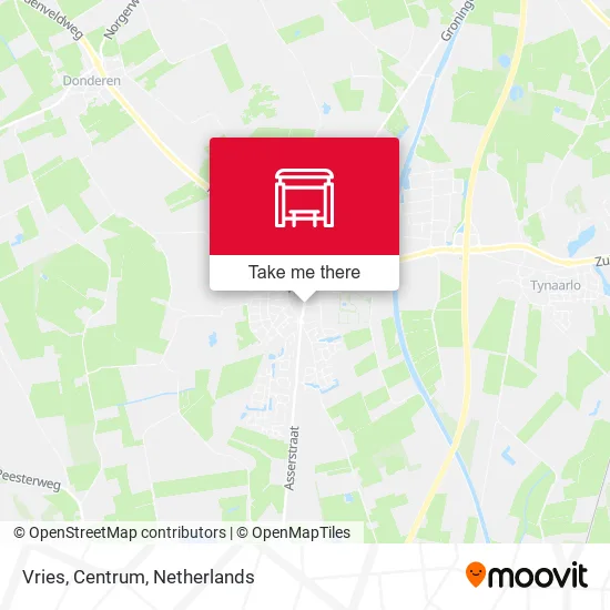 Vries, Centrum map