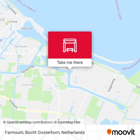 Farmsum, Bocht Oosterhorn map