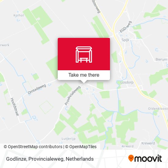 Godlinze, Provincialeweg map