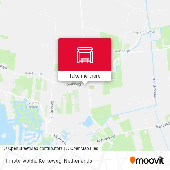 Finsterwolde, Kerkeweg map