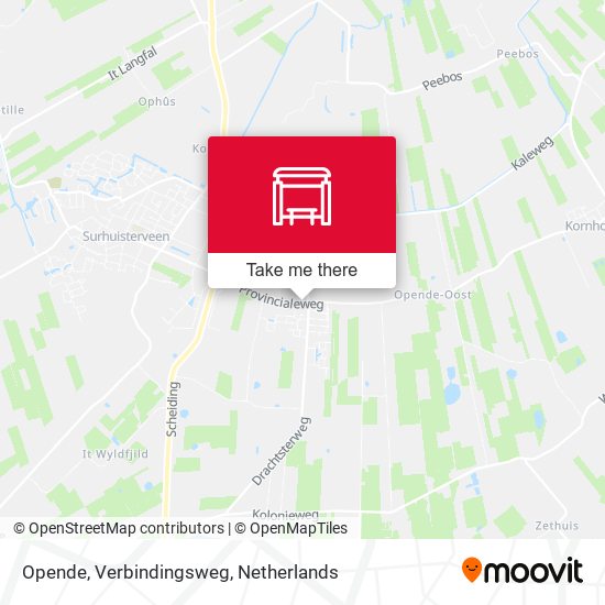 Opende, Verbindingsweg map