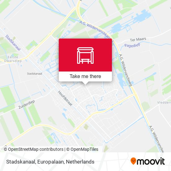 Stadskanaal, Europalaan map