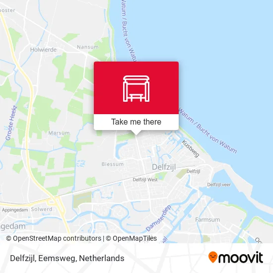 Delfzijl, Eemsweg map
