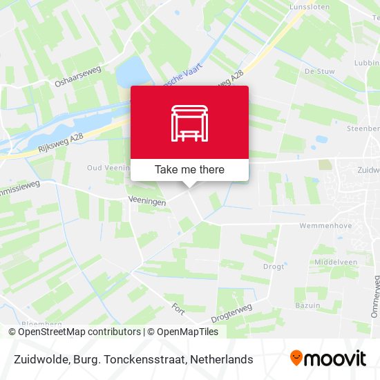 Zuidwolde, Burg. Tonckensstraat map