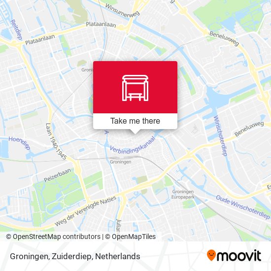 Groningen, Zuiderdiep map