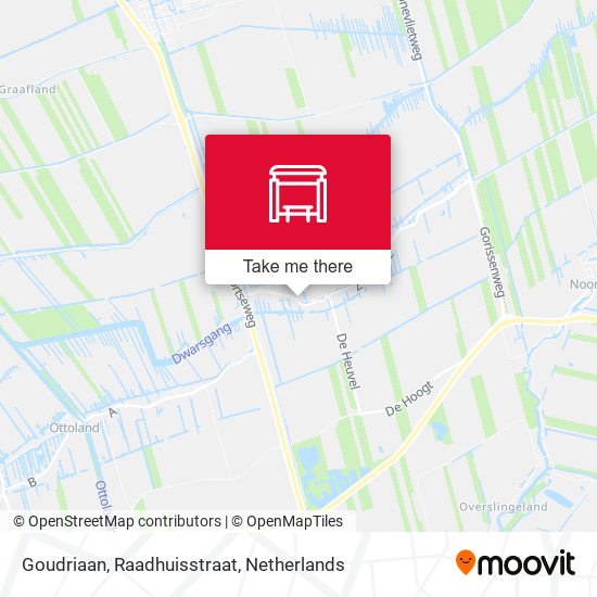 Goudriaan, Raadhuisstraat map
