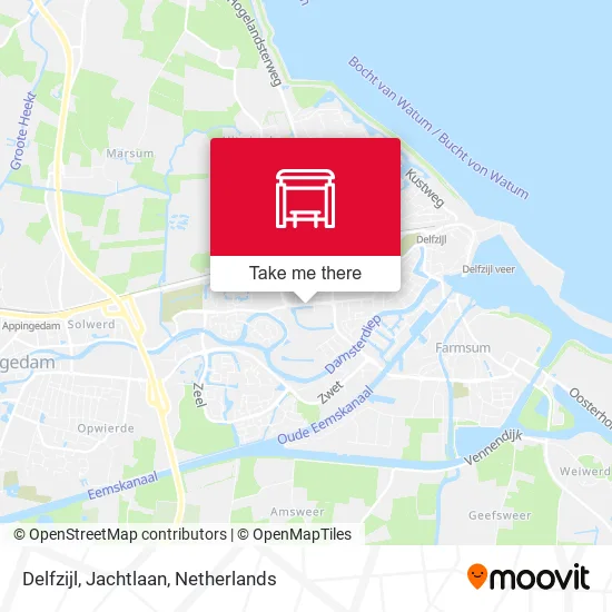 Delfzijl, Jachtlaan Karte