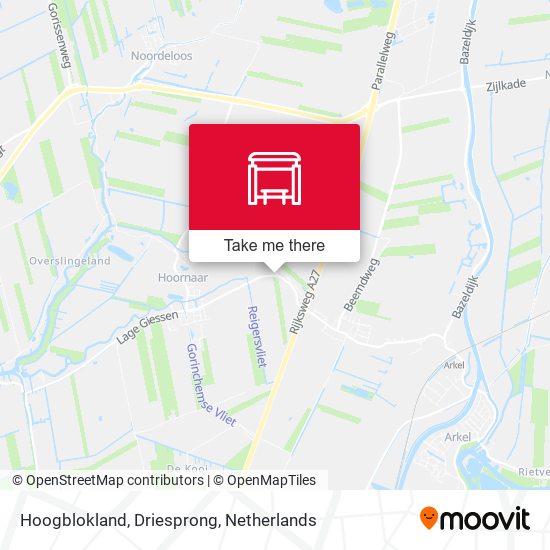 Hoogblokland, Driesprong map