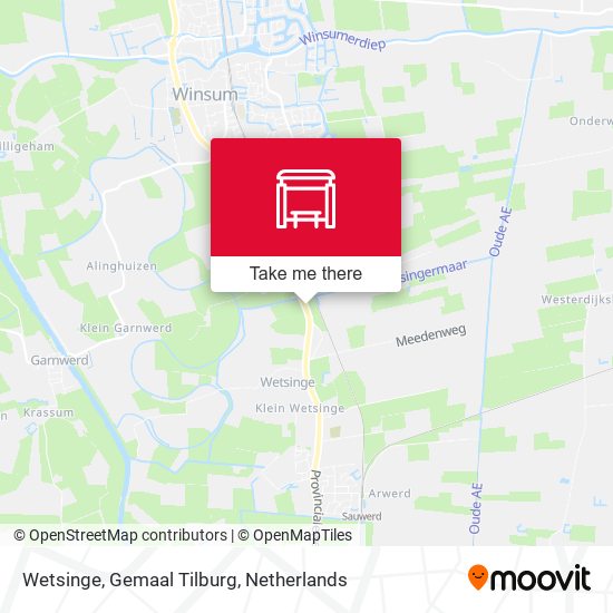 Wetsinge, Gemaal Tilburg map