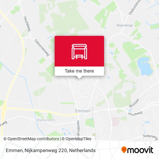 Emmen, Nijkampenweg 220 map