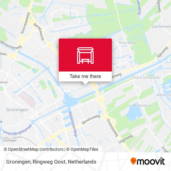 Groningen, Ringweg Oost map