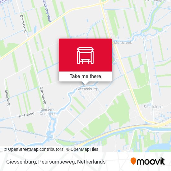 Giessenburg, Peursumseweg map