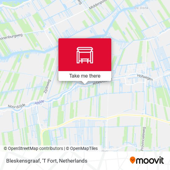 Bleskensgraaf, 'T Fort map