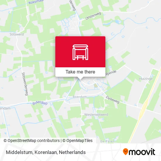 Middelstum, Korenlaan Karte