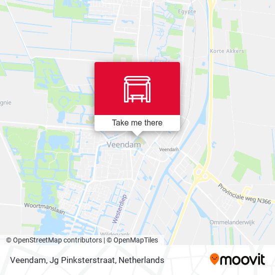 Veendam, Jg Pinksterstraat map