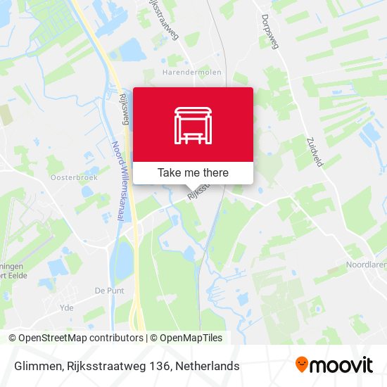 Glimmen, Rijksstraatweg 136 map